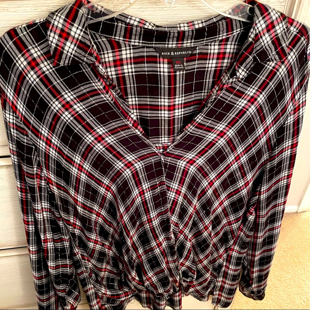 Rock & Republic Plaid top